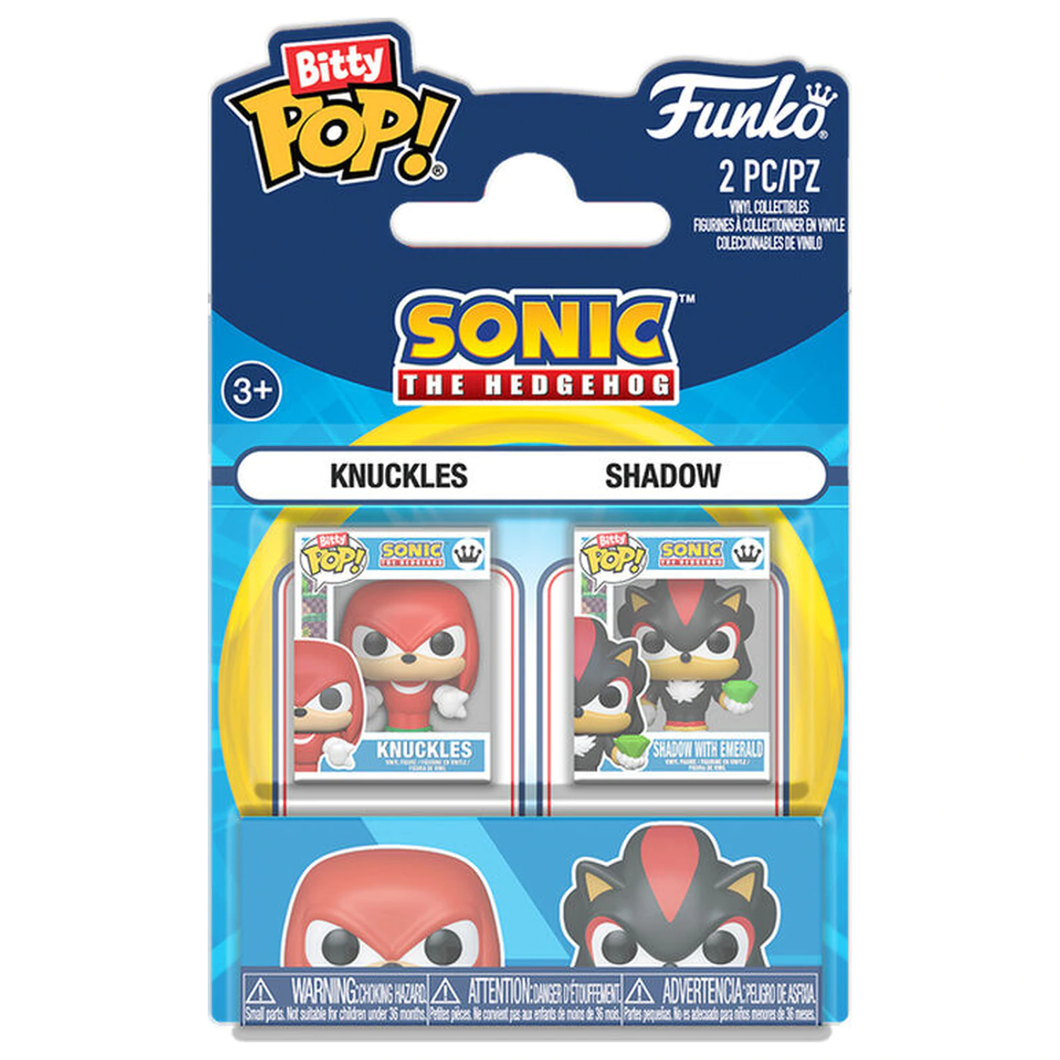 Bitty Funko POP Pack 2 Figuren Sonic The Hedgehog - Knuckles & Shadow Produktfoto