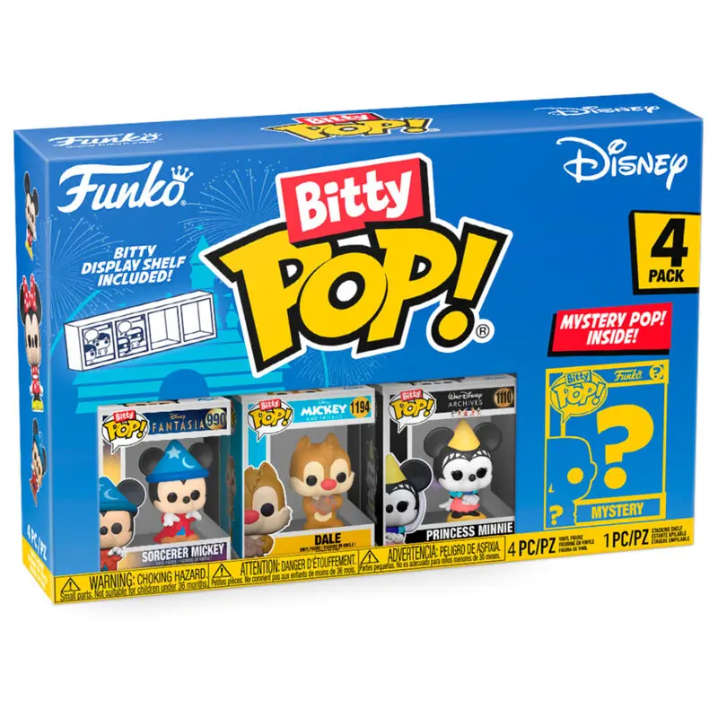 Disney Bitty POP! Vinyl Figuren 4er-Pack Sorcerer Mickey 2,5 cm termékfotó