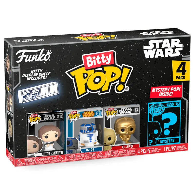Star Wars Bitty POP! Vinyl Figuren 4er-Pack Leia 2,5 cm Produktfoto