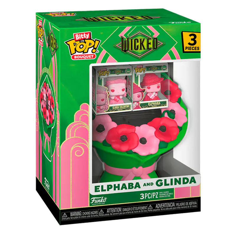 Bitty Funko POP Bouquet Figur Wicked Elphaba &amp; Glinda Valentine Produktfoto