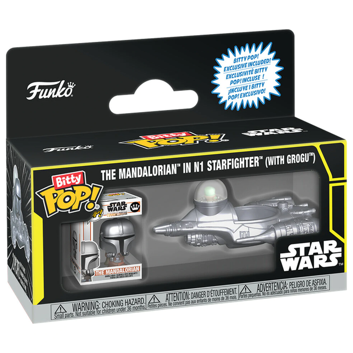 Bitty Funko POP! Figur Ride Star Wars The Mandalorian In N1 Starfighter With Grogu Produktfoto