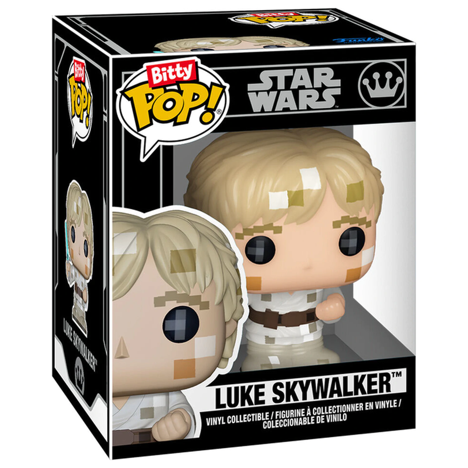 Bitty Funko POP Figur Star Wars 8 Bit Luke Skywalker & Arcade Case Produktfoto