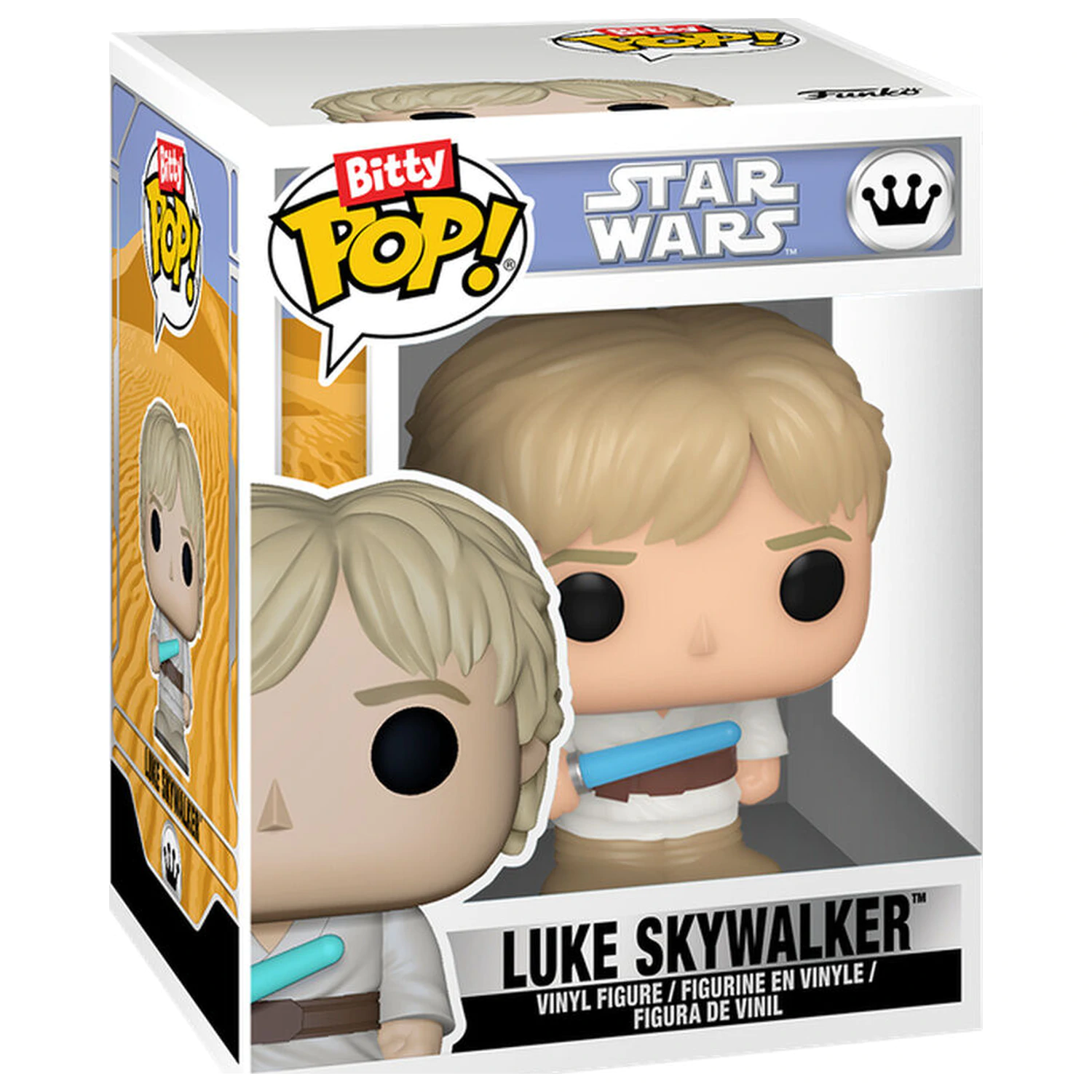 Bitty Funko POP Figur Star Wars 8 Bit Luke Skywalker & Arcade Case Produktfoto