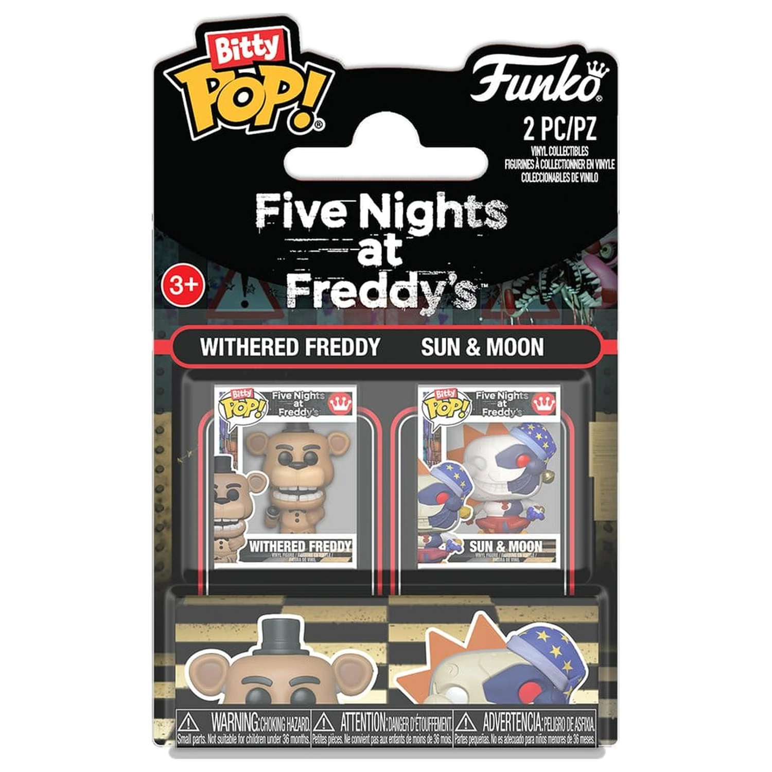 Bitty Funko POP Figuren Pack Five Nights at Freddys Withered Freddy - Sun & Moon Produktfoto