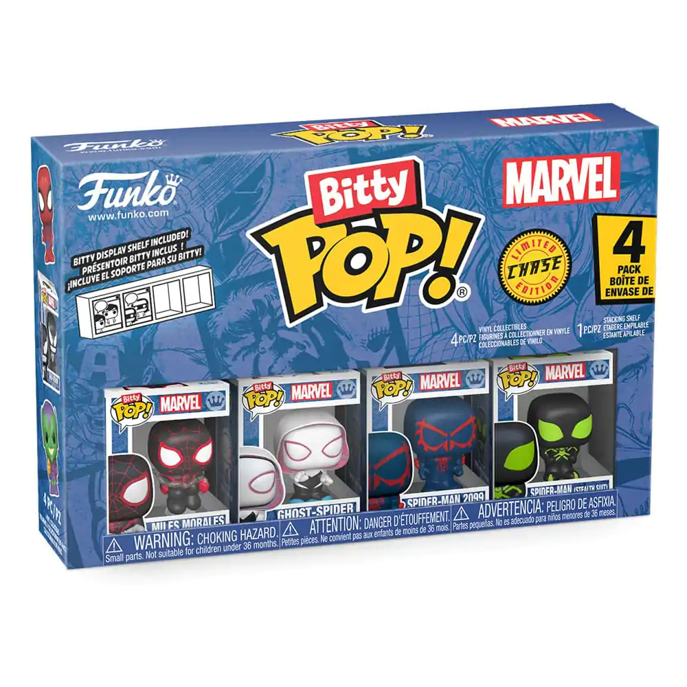 Bitty Funko POP Marvel Spider-Man Miles Vinyl Figur 4er-Pack Morales Produktfoto