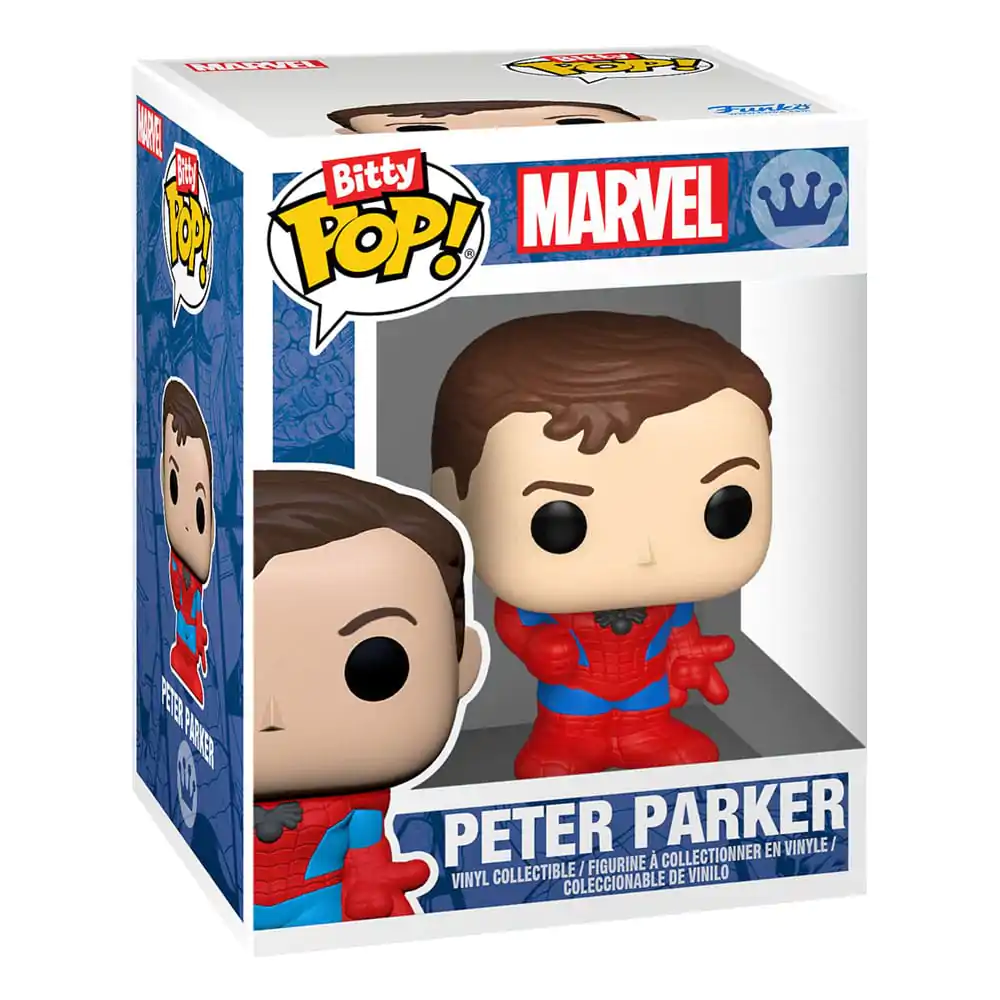Bitty Funko POP Marvel Spider-Man Vinyl Figur 4er-Pack Parker Split Produktfoto