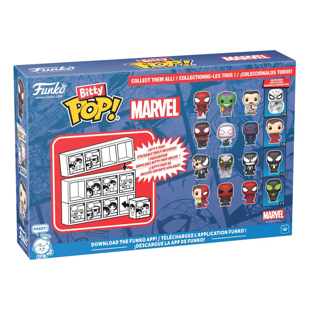 Bitty Funko POP Marvel Spider-Man Vinyl Figur 4er-Pack Parker Split Produktfoto