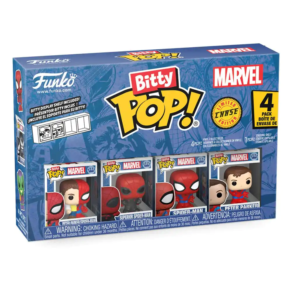 Bitty Funko POP Marvel Spider-Man Vinyl Figur 4er-Pack Parker Split Produktfoto