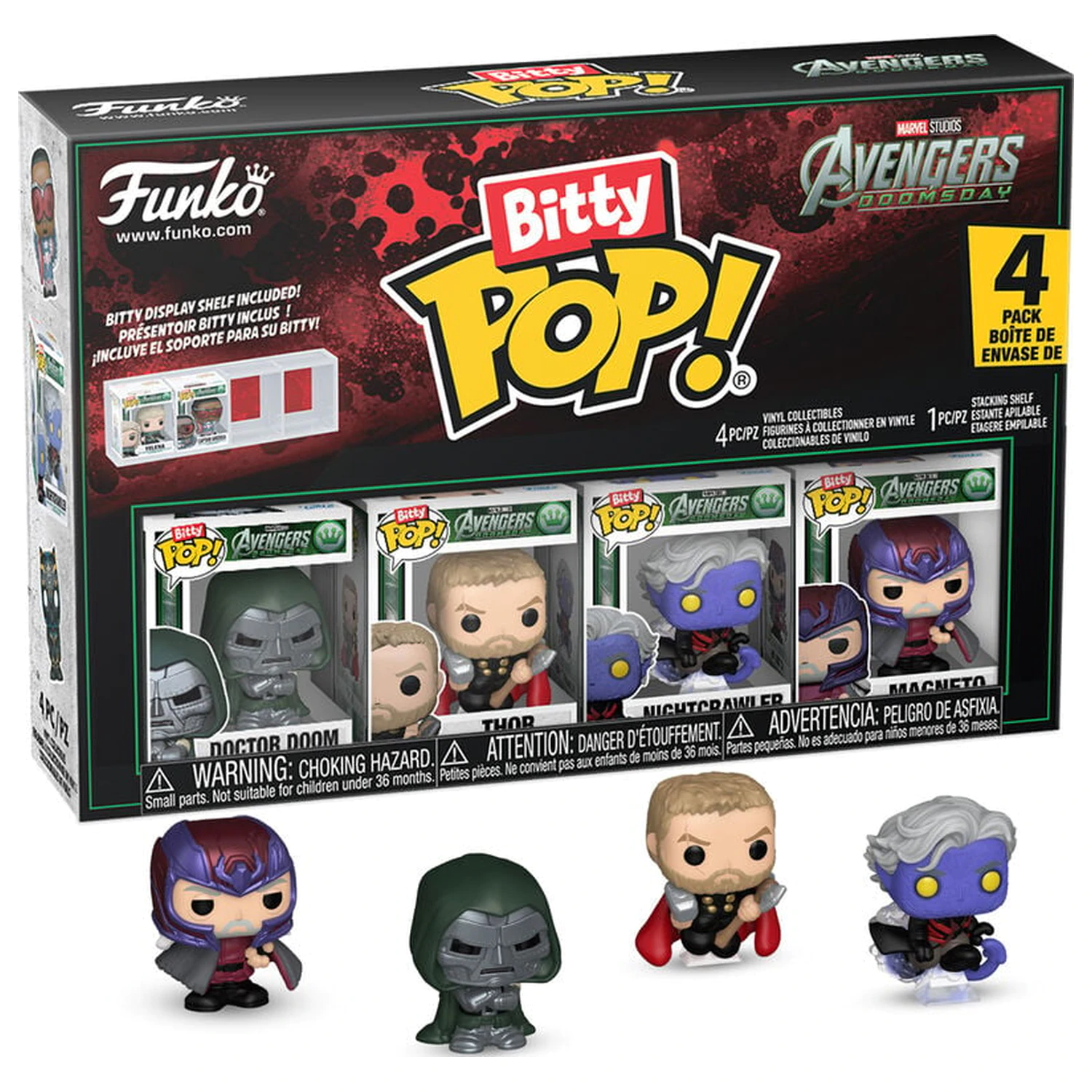 Bitty Funko POP Marvel Studios Avengers 4er-Pack Figuren Doomsday Produktfoto