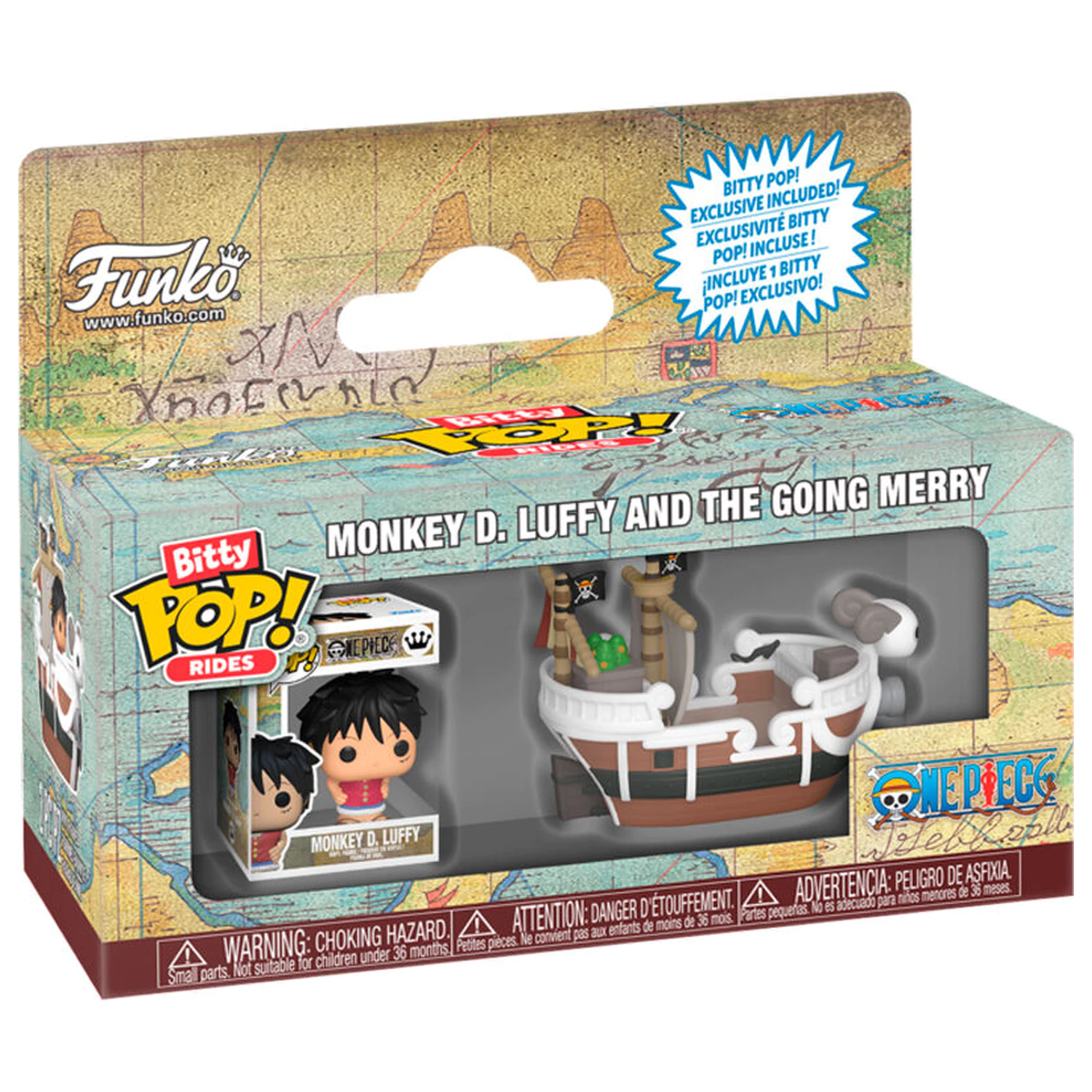 Bitty Funko POP Ride Figur One Piece Monkey D. Luffy und die Going Merry Produktfoto
