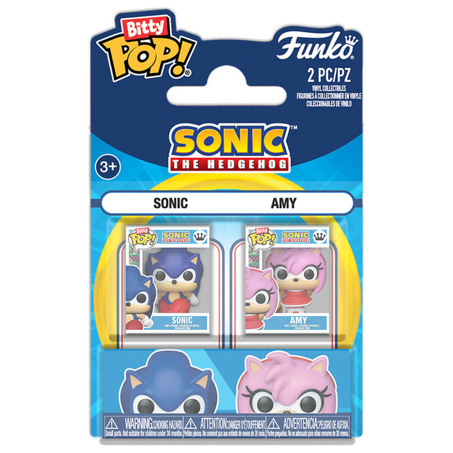 Bitty Funko POP Pack 2 Figuren Sonic The Hedgehog Sonic & Amy Rose Produktfoto