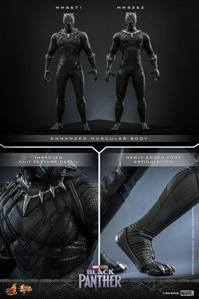 Black Panther Movie Masterpiece Action Figur 1/6 Black Panther (Original Suit) 31 cm Produktfoto