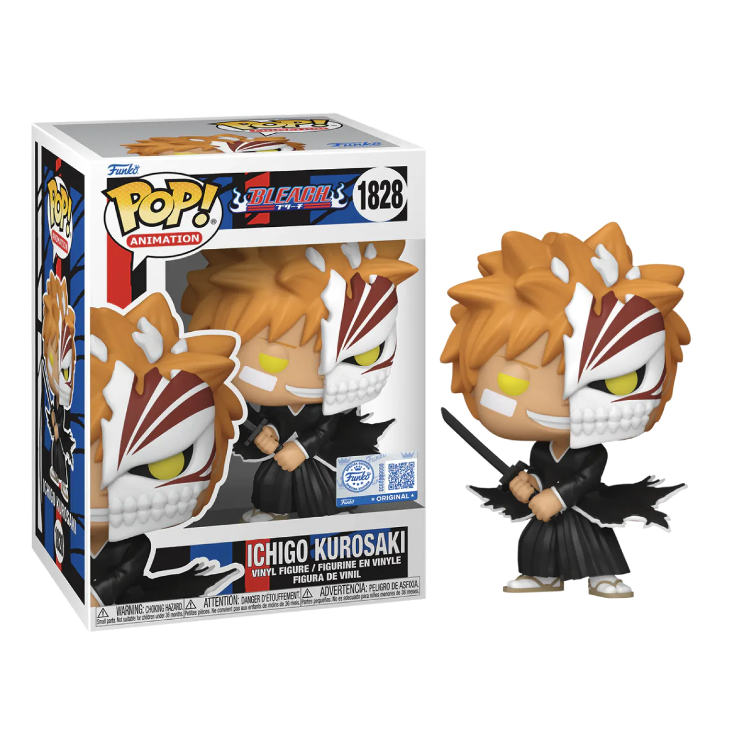 Bleach Funko POP! Animation Vinyl Figur Ichigo with Half Mask Exclusive 9 cm Produktfoto