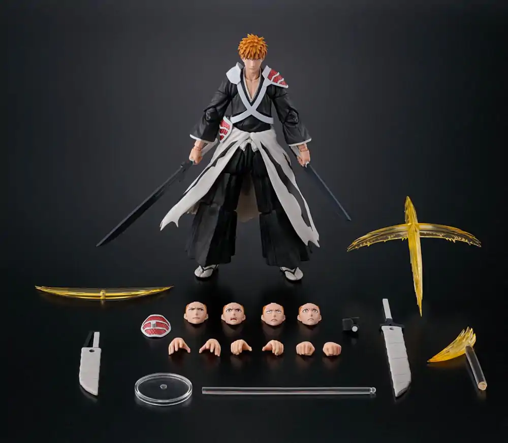 Bleach: Thousand-Year Blood War S.H. Figuarts Actionfigur Ichigo Kurosaki Dual Zangetsu 16 cm termékfotó