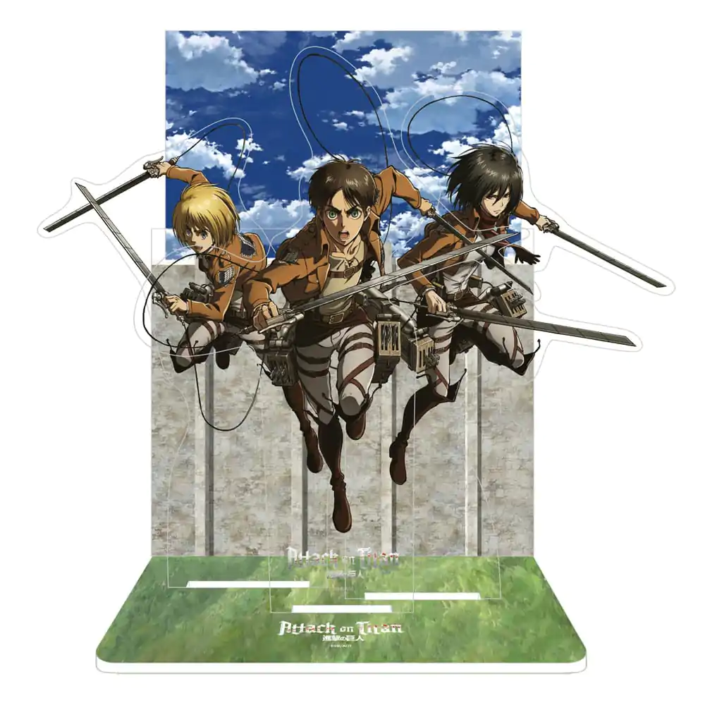 Attack on Titan Acryl Diorama Eren, Mikasa & Armin 20 cm Produktfoto