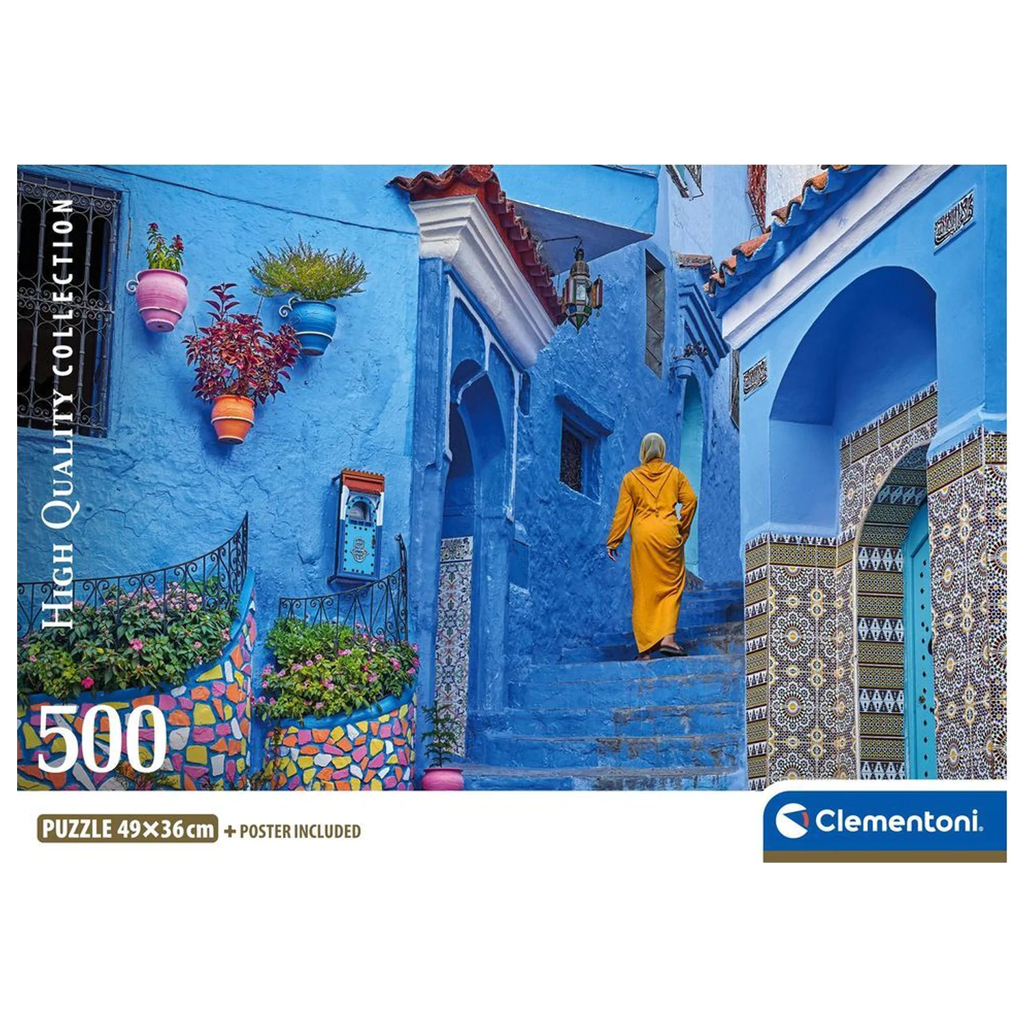 Blue Street Of Chefchaouen Puzzle 500 Teile Produktfoto