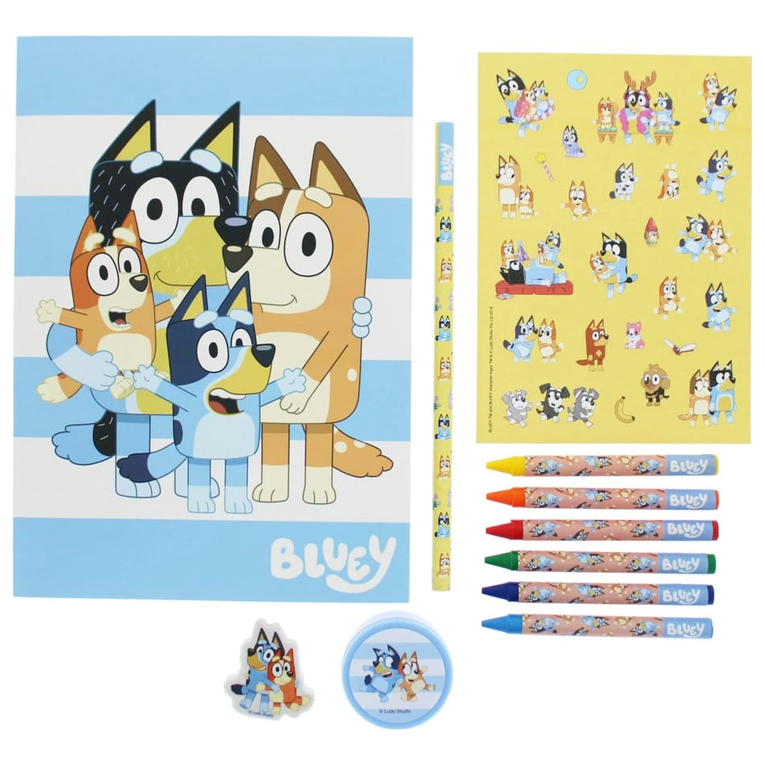 Bluey 11-teiliges Schreibwarenset Produktfoto