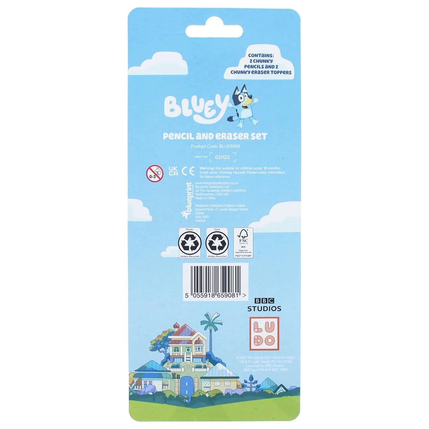Bluey 4-teiliges Schreibwaren Set Produktfoto