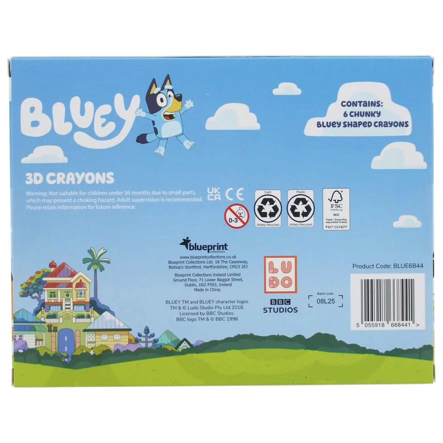 Bluey Wachsmalstifte 6er-Pack Produktfoto