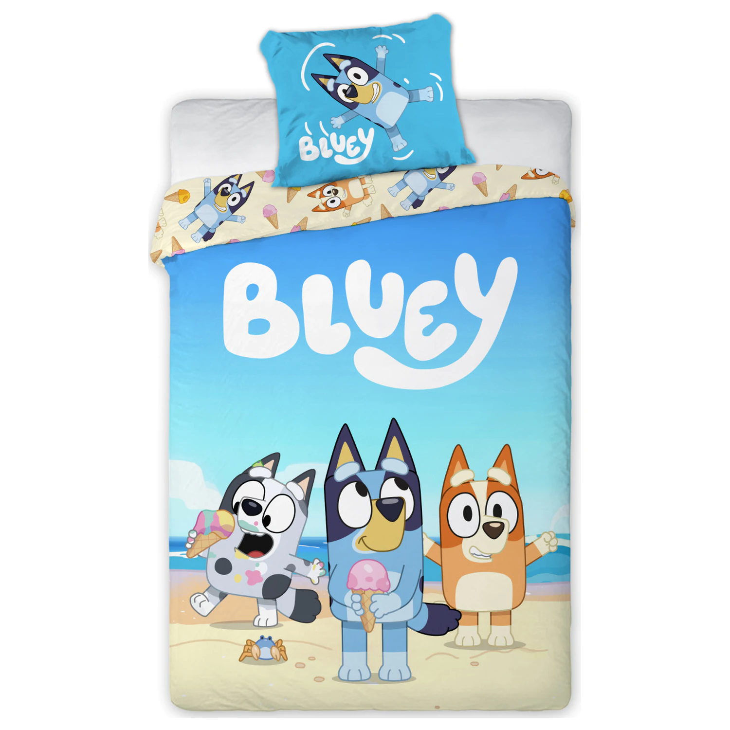 Bluey Beach Day Kinder-Bettbezug Produktfoto