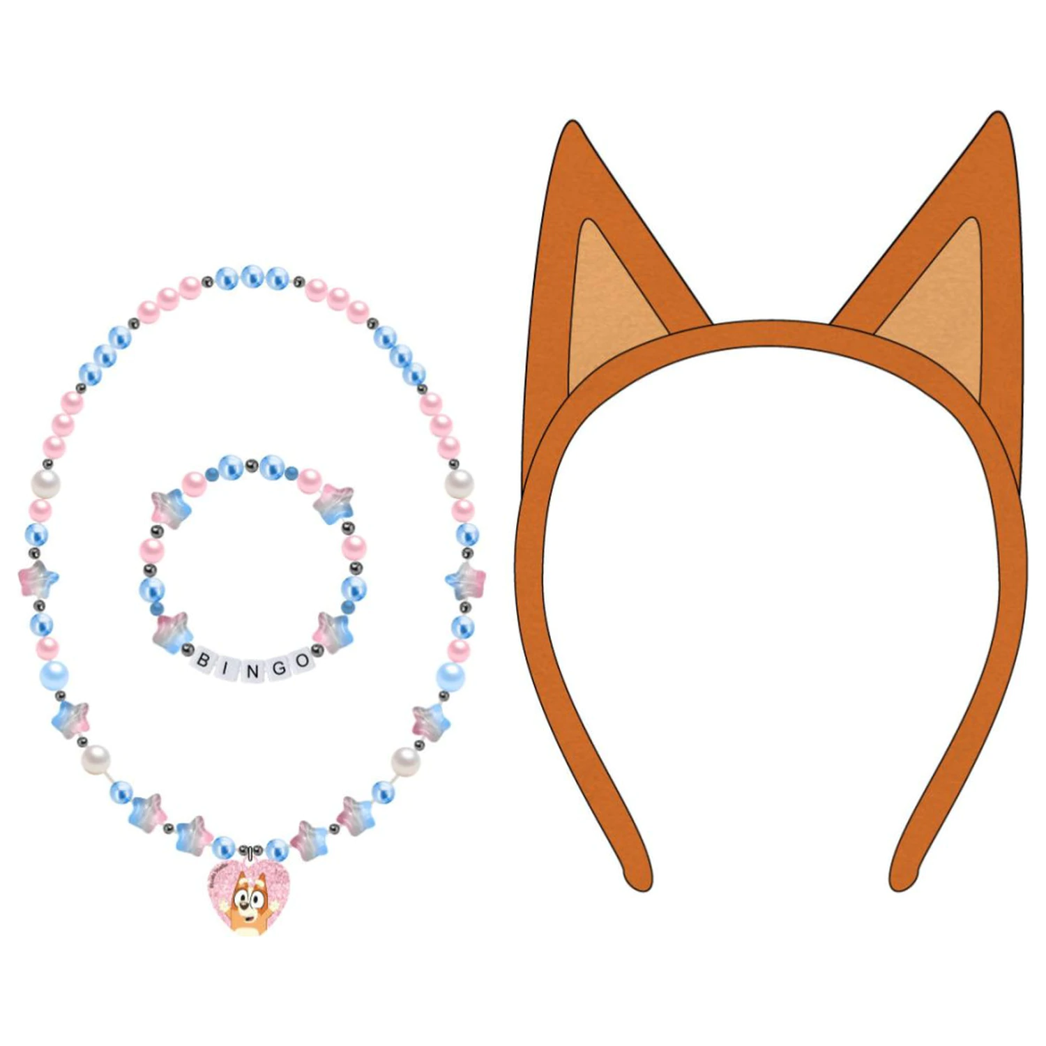 Bluey Bingo Schmuck- und Haarband-Set Produktfoto