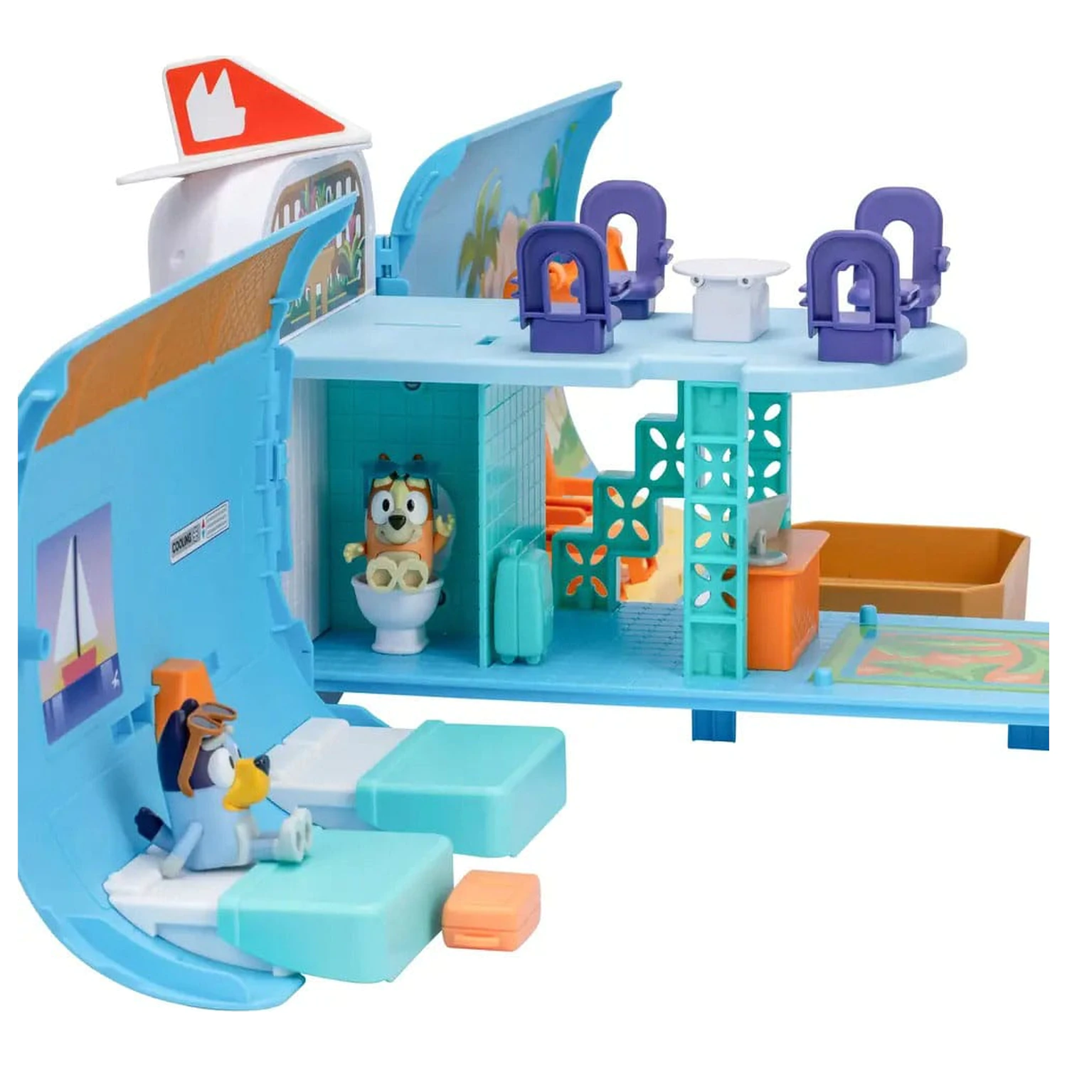 Bluey Mini Figur Spielset Bluey Holiday 3in1 Set Produktfoto