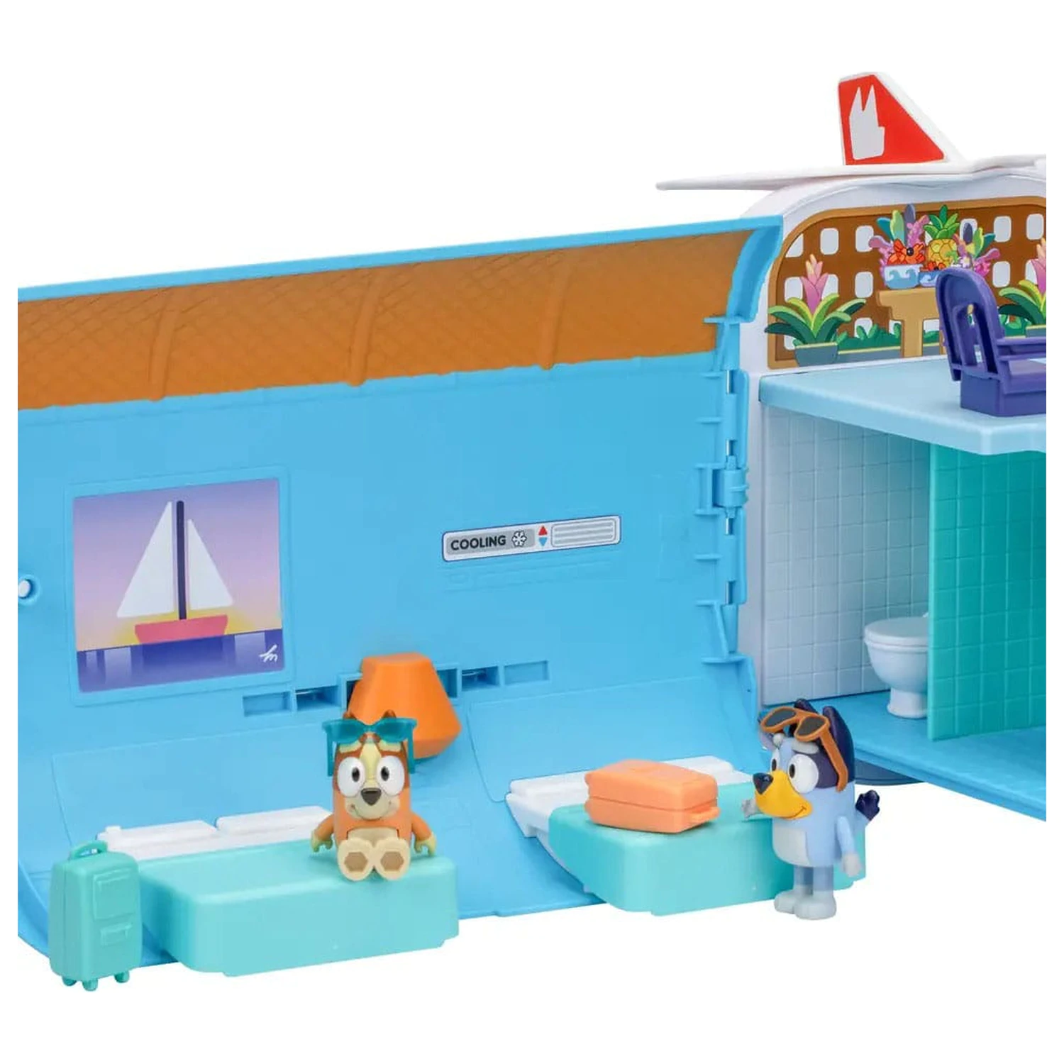 Bluey Mini Figur Spielset Bluey Holiday 3in1 Set Produktfoto