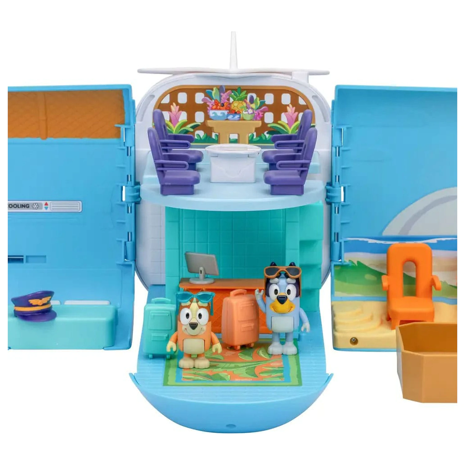 Bluey Mini Figur Spielset Bluey Holiday 3in1 Set Produktfoto