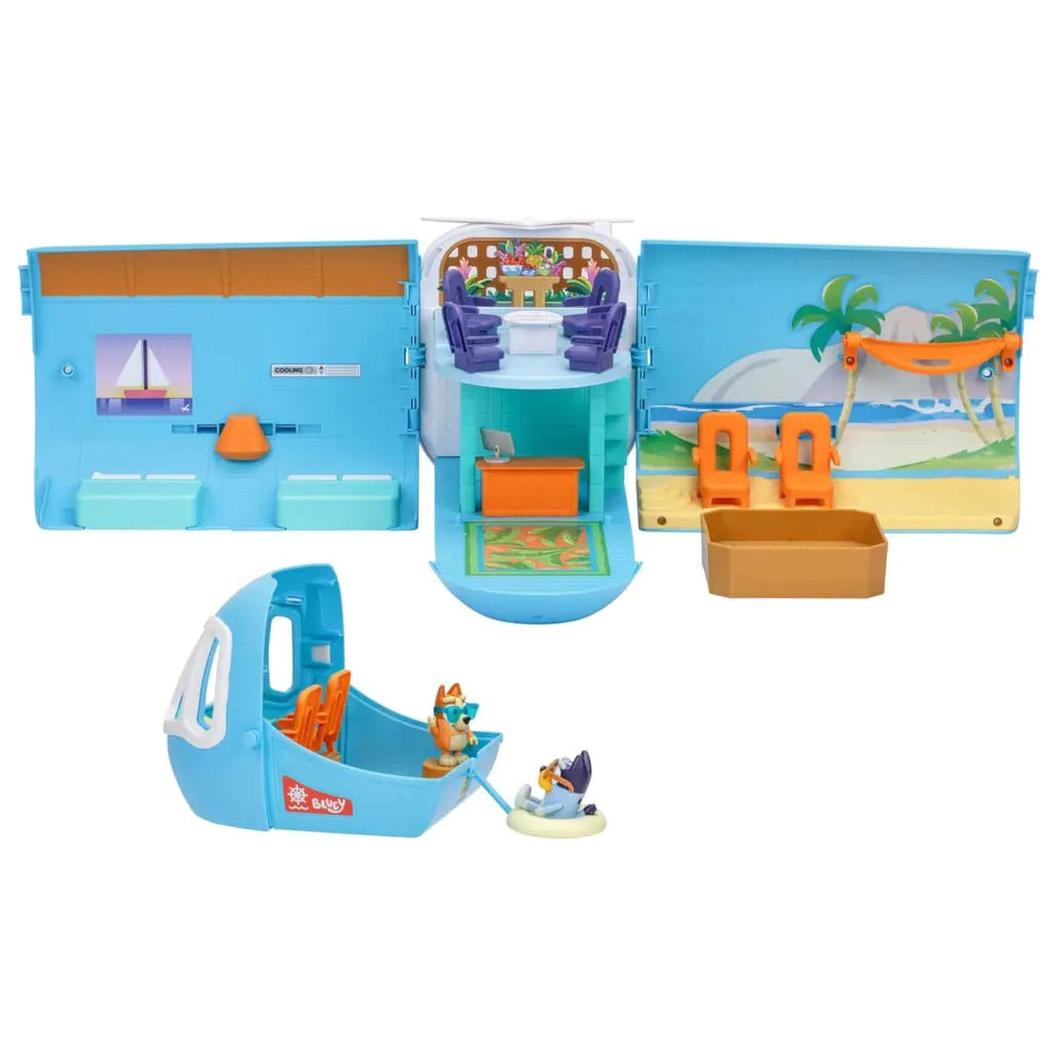 Bluey Mini Figur Spielset Bluey Holiday 3in1 Set Produktfoto