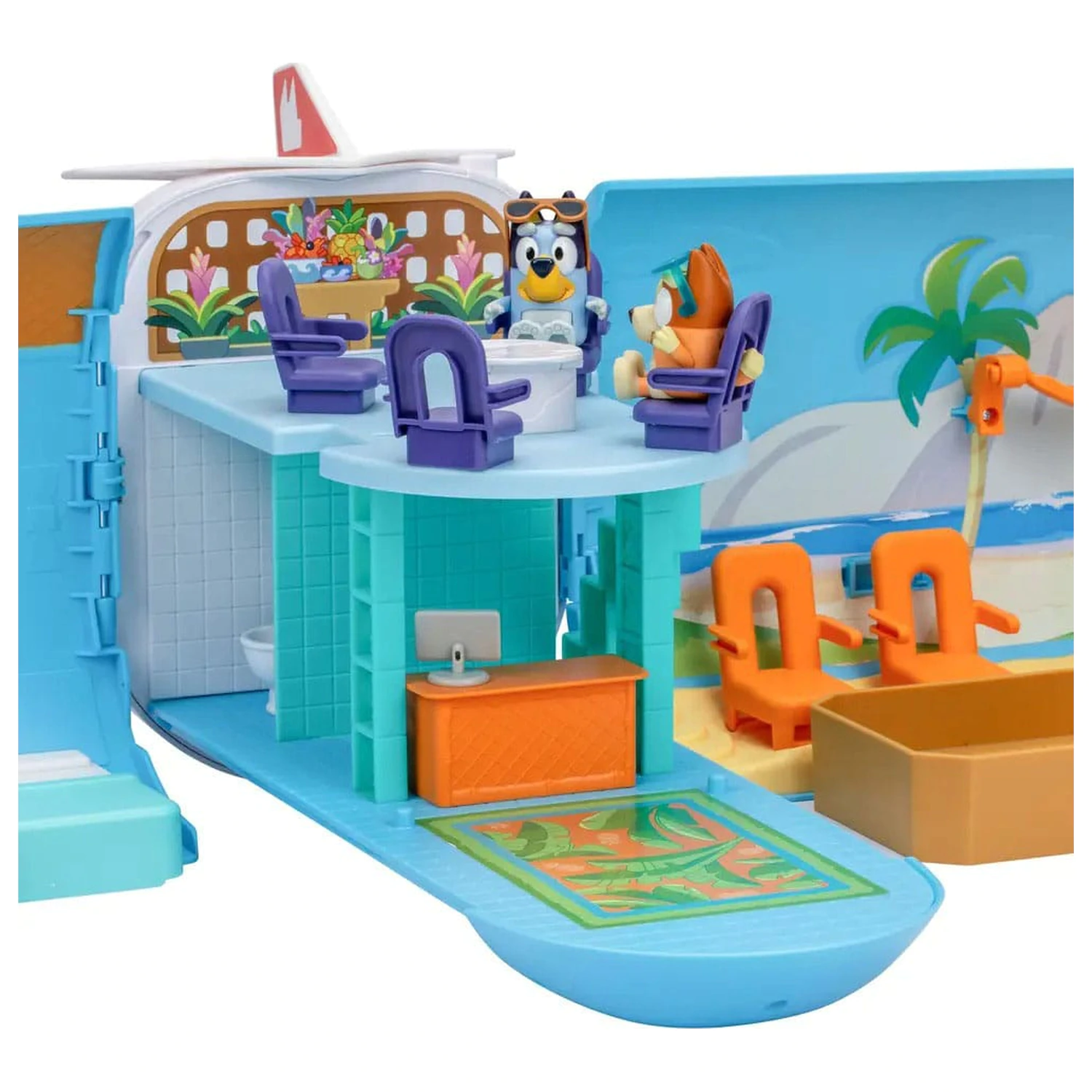 Bluey Mini Figur Spielset Bluey Holiday 3in1 Set Produktfoto