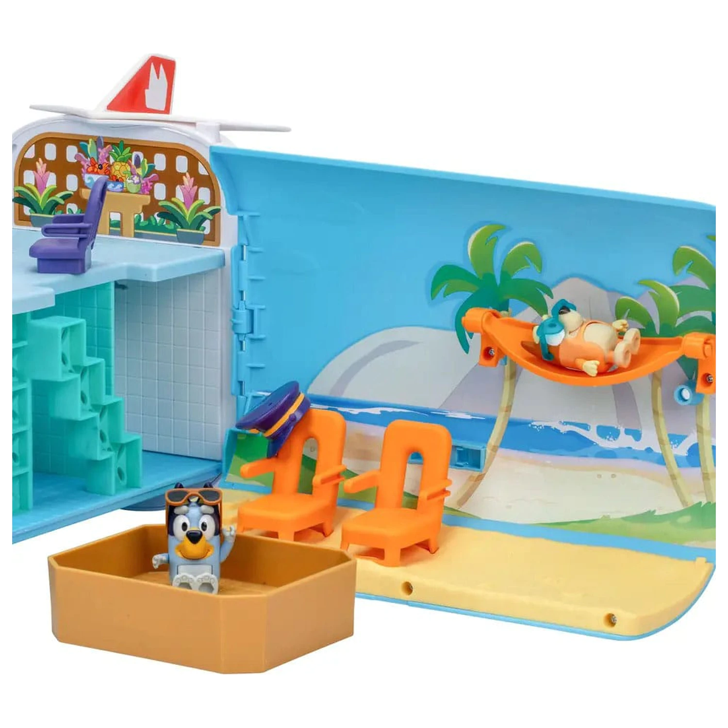 Bluey Mini Figur Spielset Bluey Holiday 3in1 Set Produktfoto