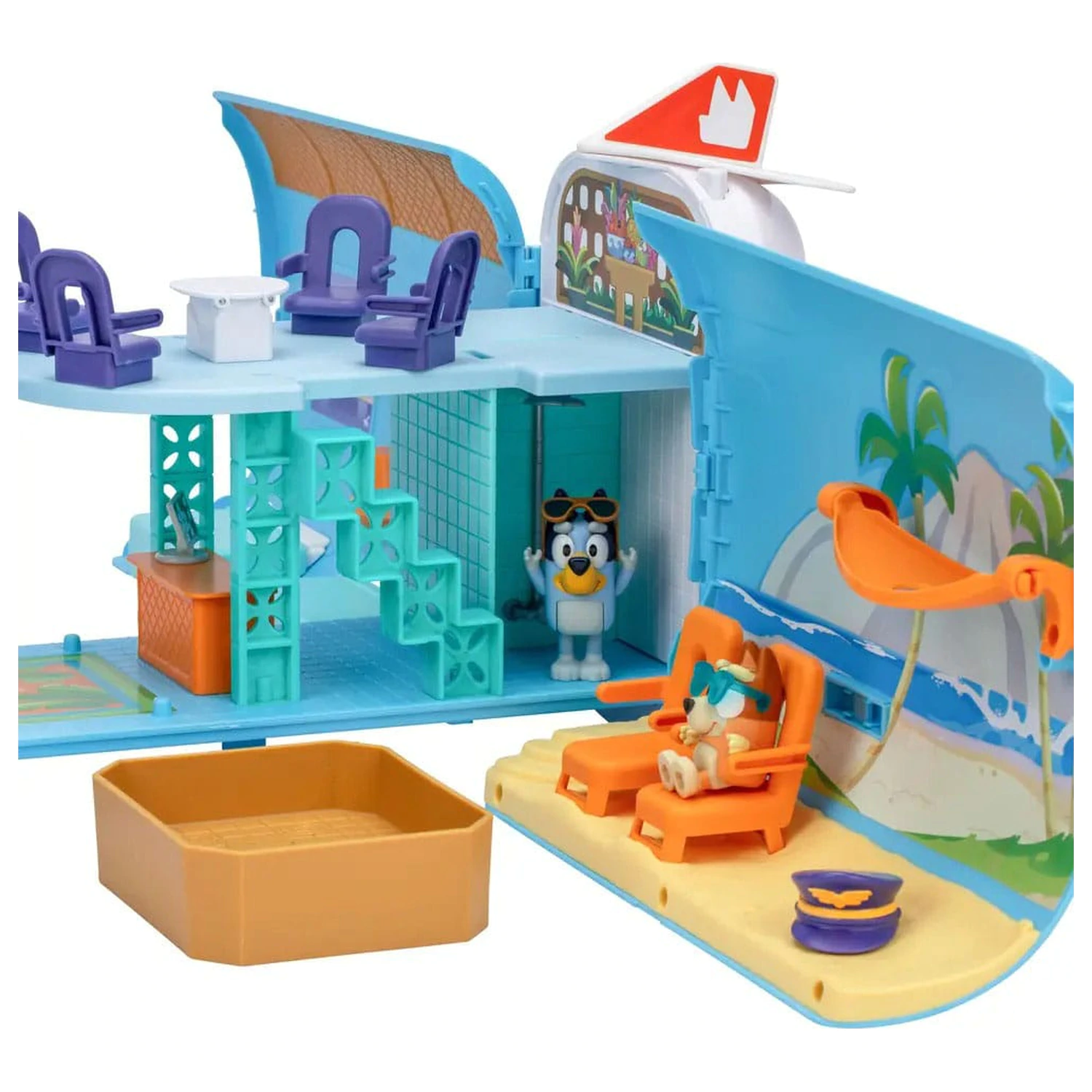 Bluey Mini Figur Spielset Bluey Holiday 3in1 Set Produktfoto