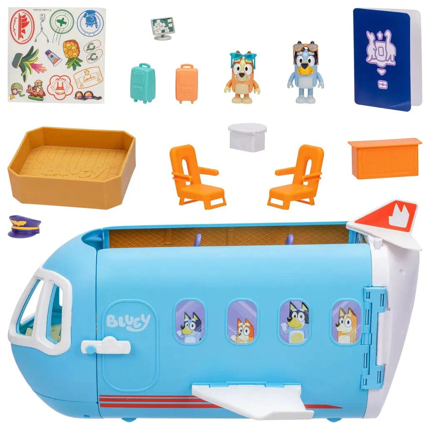 Bluey Mini Figur Spielset Bluey Holiday 3in1 Set Produktfoto