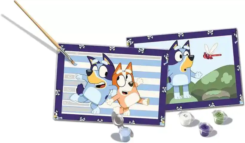 Bluey CreArt Junior Malen nach Zahlen Malset Bluey &amp; Bingo 22 x 32 cm *Deutsche Edition* Produktfoto