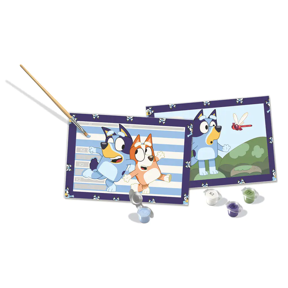 Bluey CreArt Malen nach Zahlen Set Produktfoto