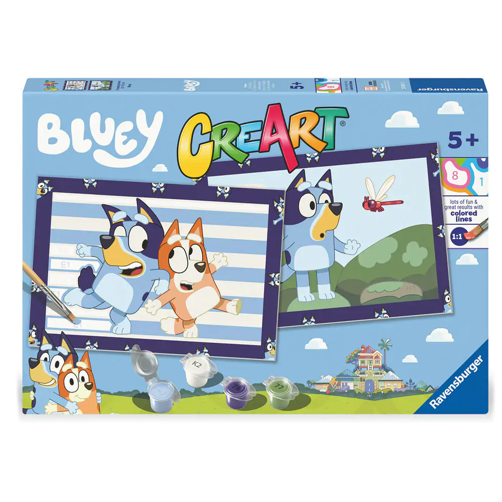 Bluey CreArt Malen nach Zahlen Set Produktfoto