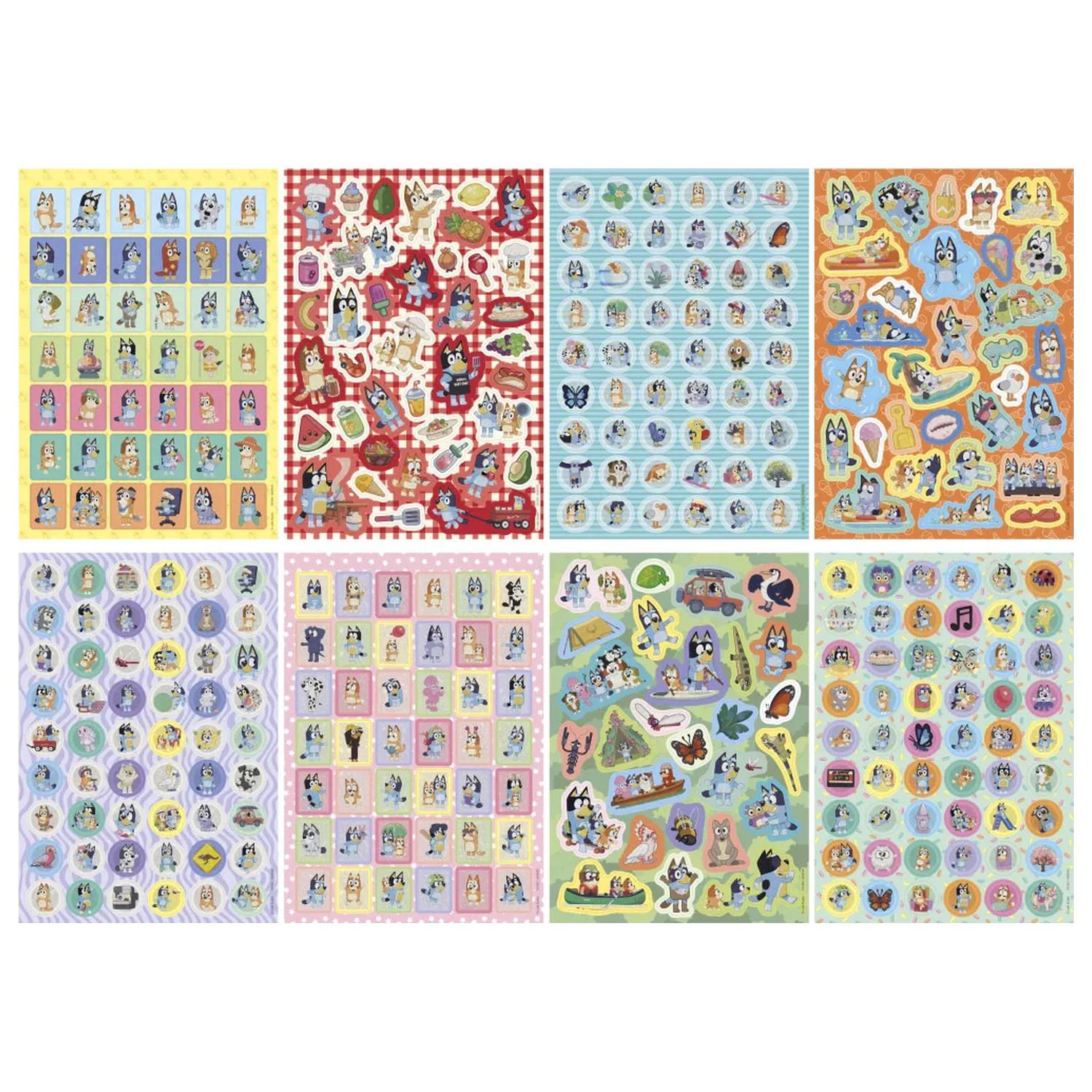 Bluey Friends Sticker-Pack 8 Blätter Produktfoto