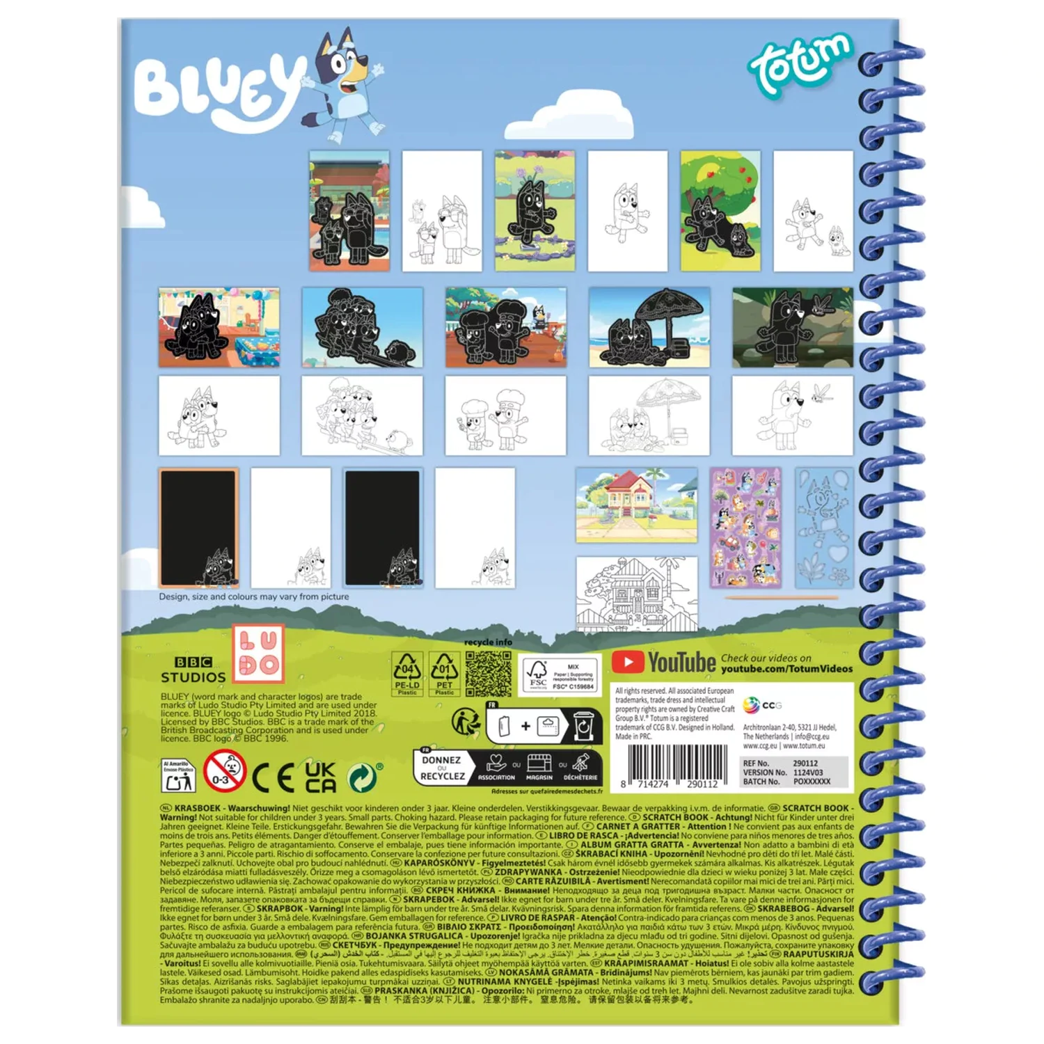 Bluey Fun Scratch Art Kit und Aktivitäten-Set Produktfoto