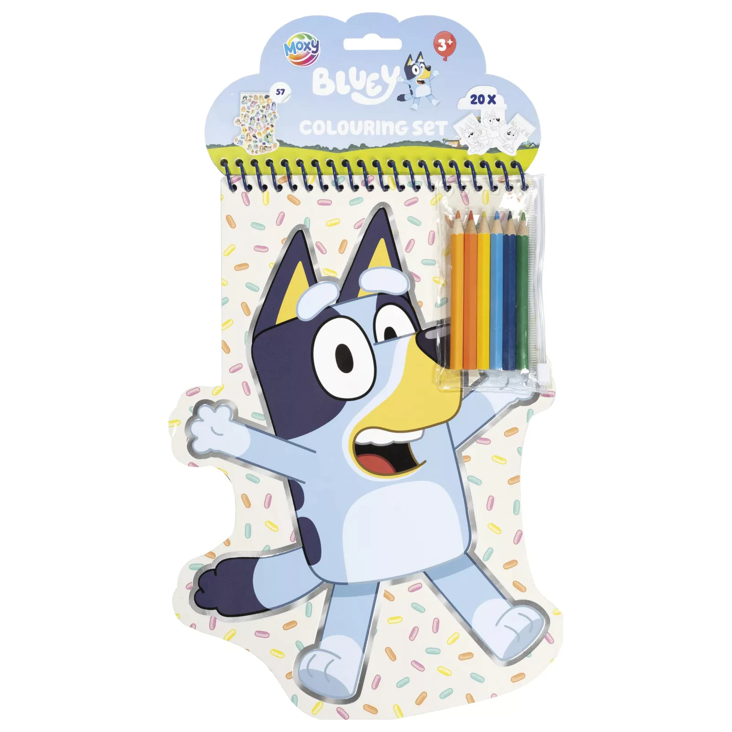 Bluey Happy Shape Malset mit Stickern und Buntstiften Produktfoto