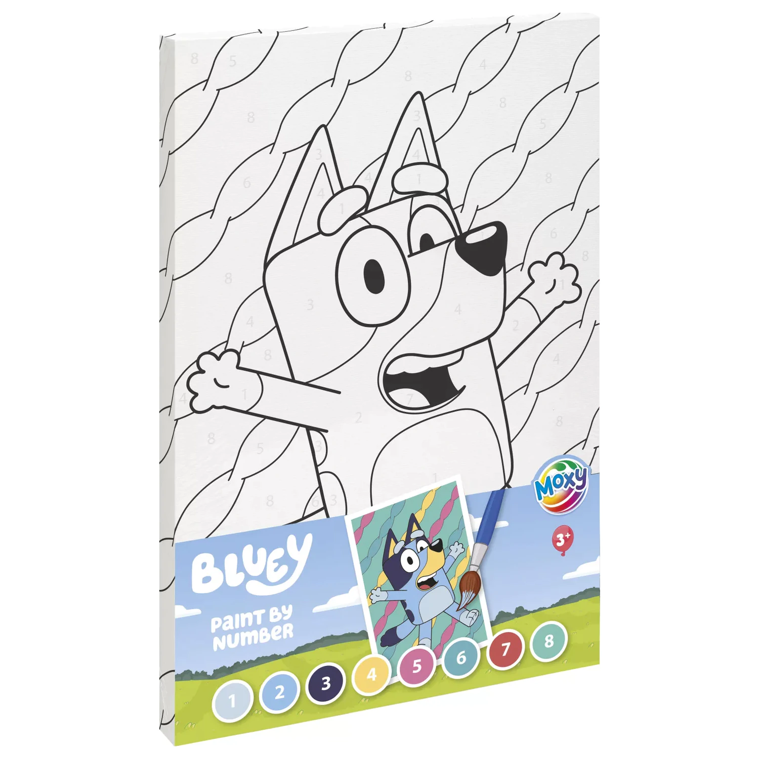 Bluey Happy Zahlen Ausmalset Produktfoto