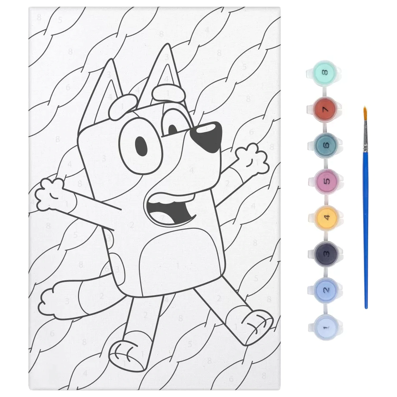 Bluey Happy Zahlen Ausmalset Produktfoto