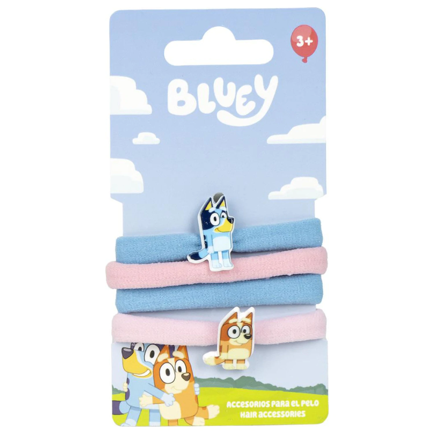 Bluey Happy Vibes Haargummi Set 4er-Pack Produktfoto