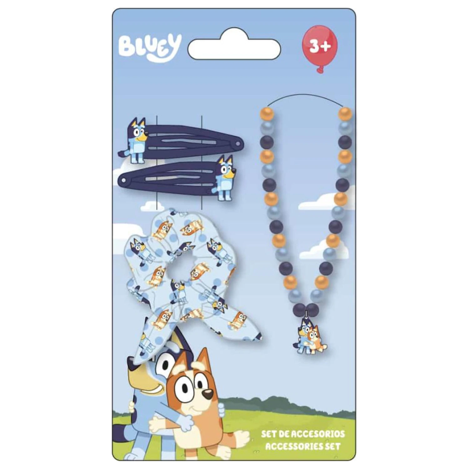 Bluey Happy Vibes Halskette und Haarschmuck Set Produktfoto