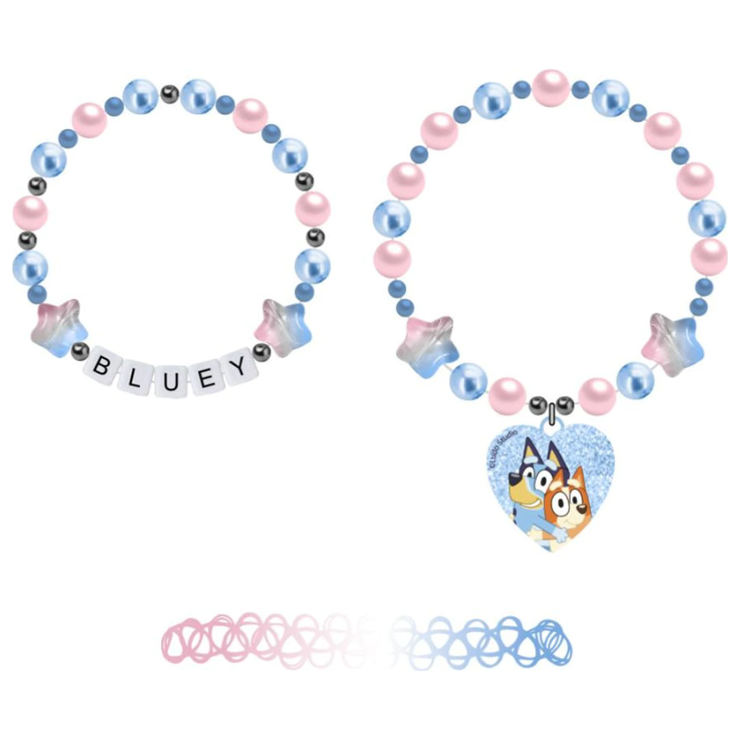 Bluey Heart Armband Set 3 Stück Produktfoto