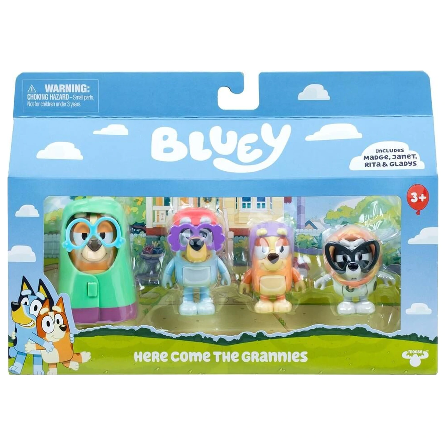 Bluey Here Come The Grannies Pack mit 4 Figuren Produktfoto