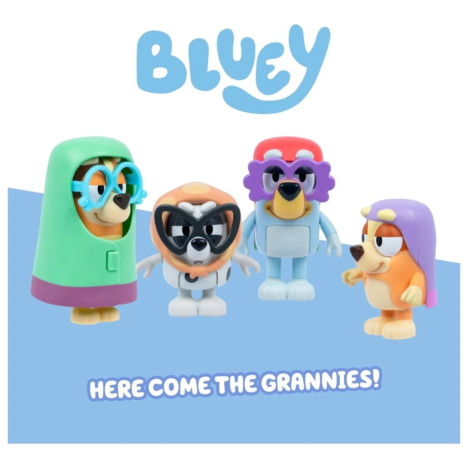 Bluey Here Come The Grannies Pack mit 4 Figuren Produktfoto