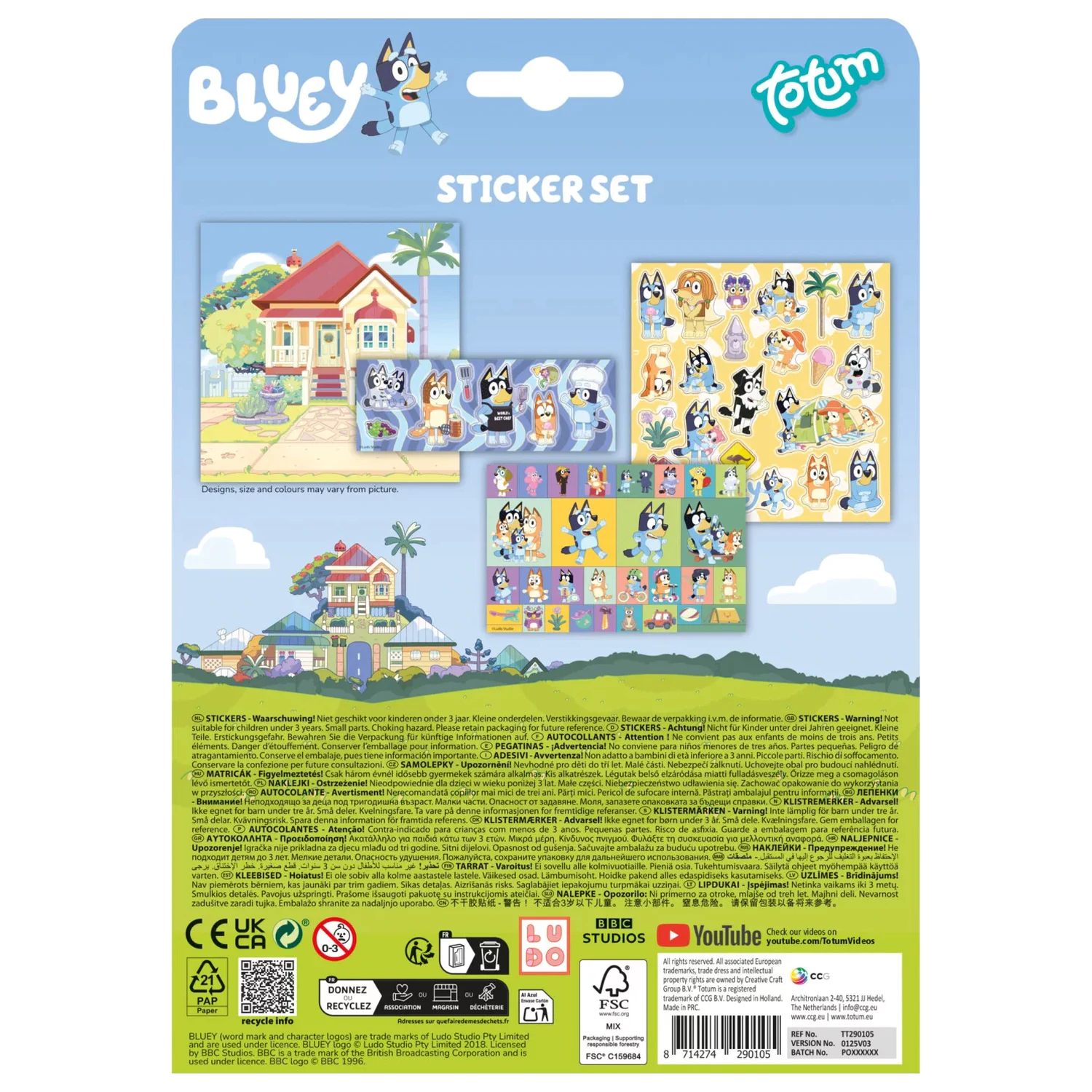 Bluey Home Aufkleber-Set Produktfoto