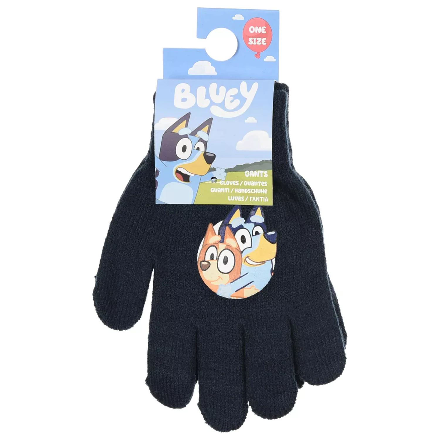 Bluey Hugs Dunkle Kinderhandschuhe Produktfoto