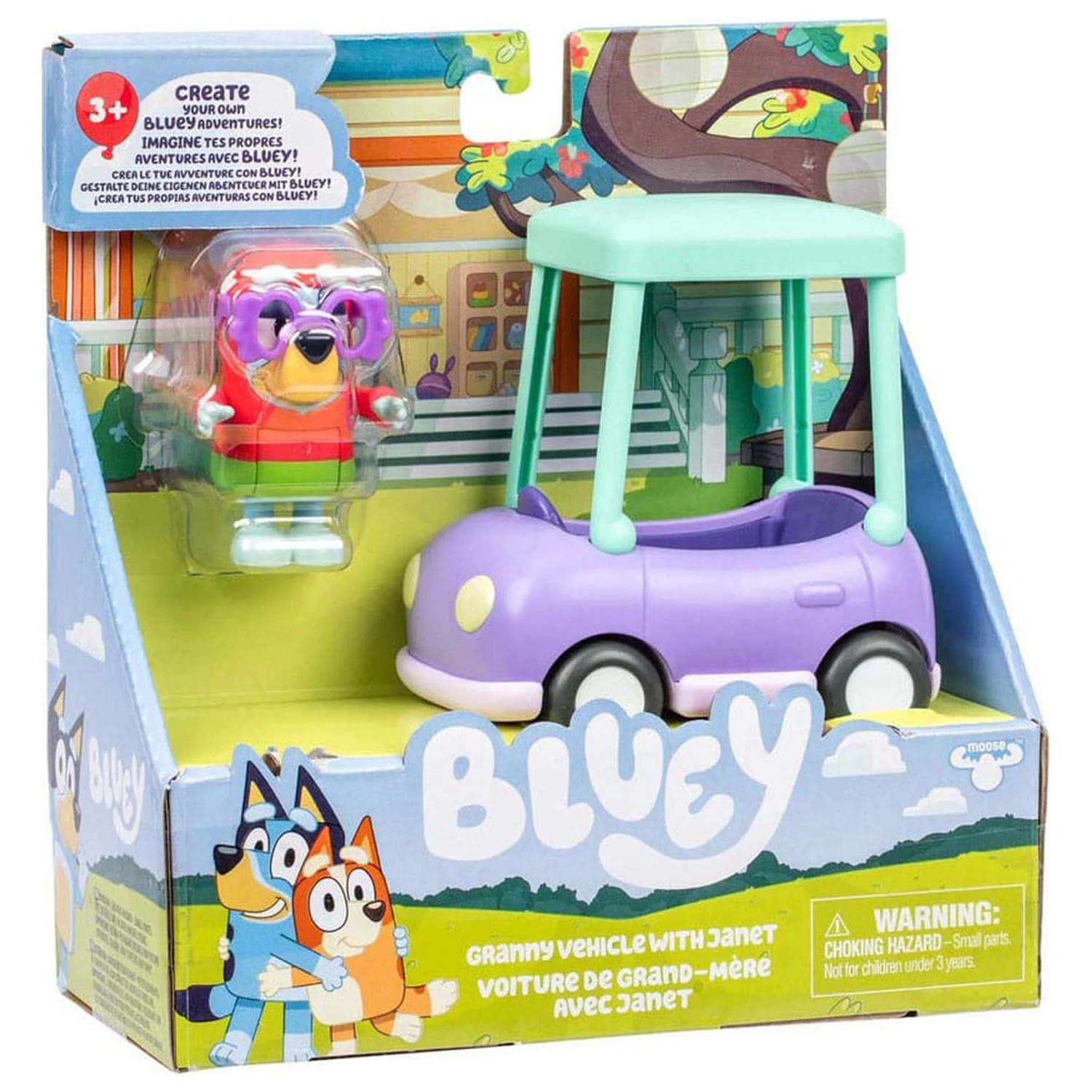 Bluey  Mini Figuren Spielset Janet & Granny Car Produktfoto