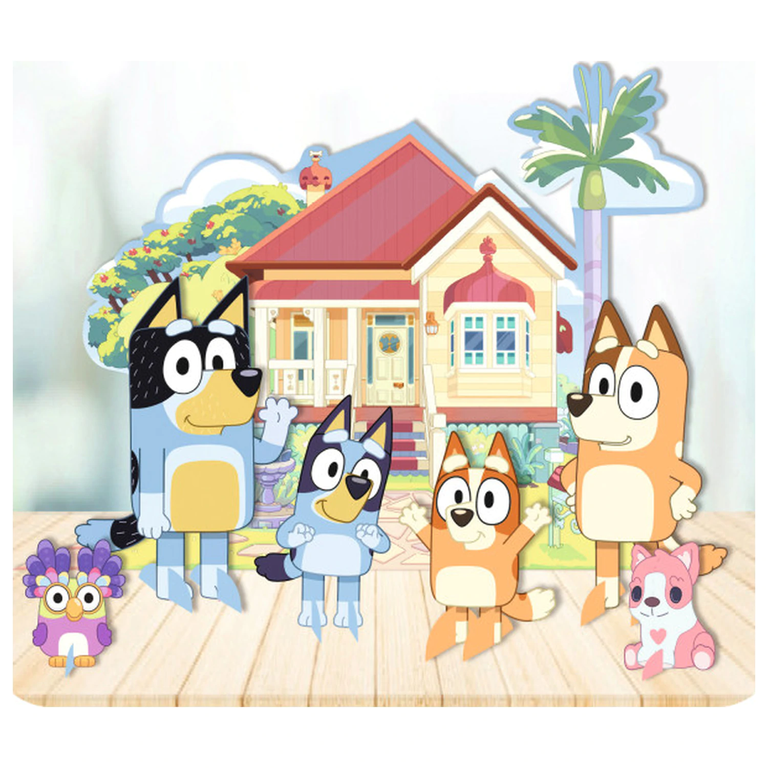 Bluey Joke Tischdekorationsset 7 Stk. Produktfoto